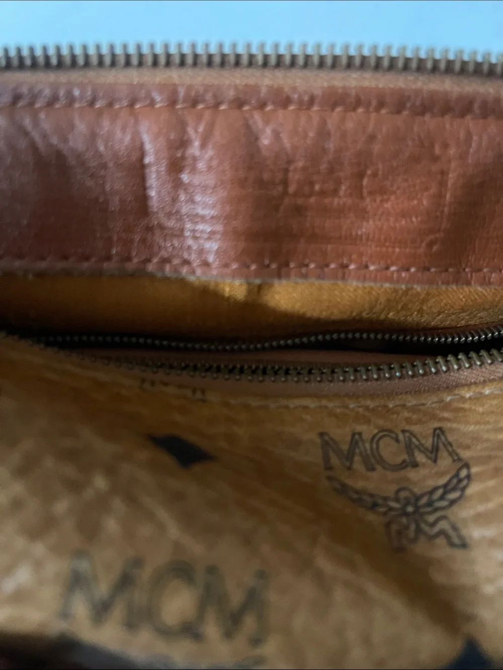 MCM Boston Leather Vintage Boston Shoulder Bag